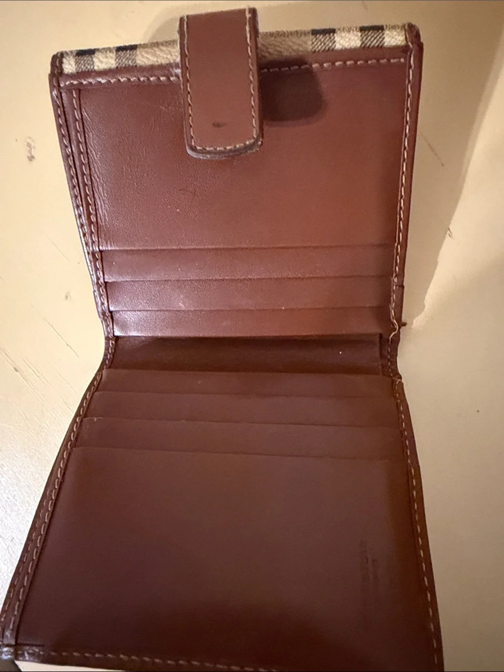 Burberry novacheck & leather wallet